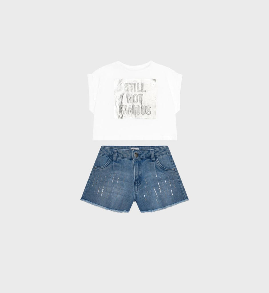 Pantalones Cortos De Niño Tuc Tuc - Verde, Tela De Sarga 100% Algodón, Con Bolsillos Y Cierre Elástico