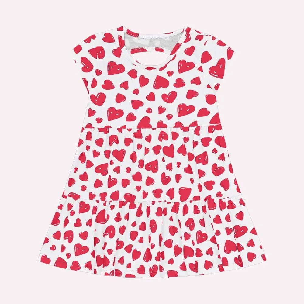 Red hearts dress