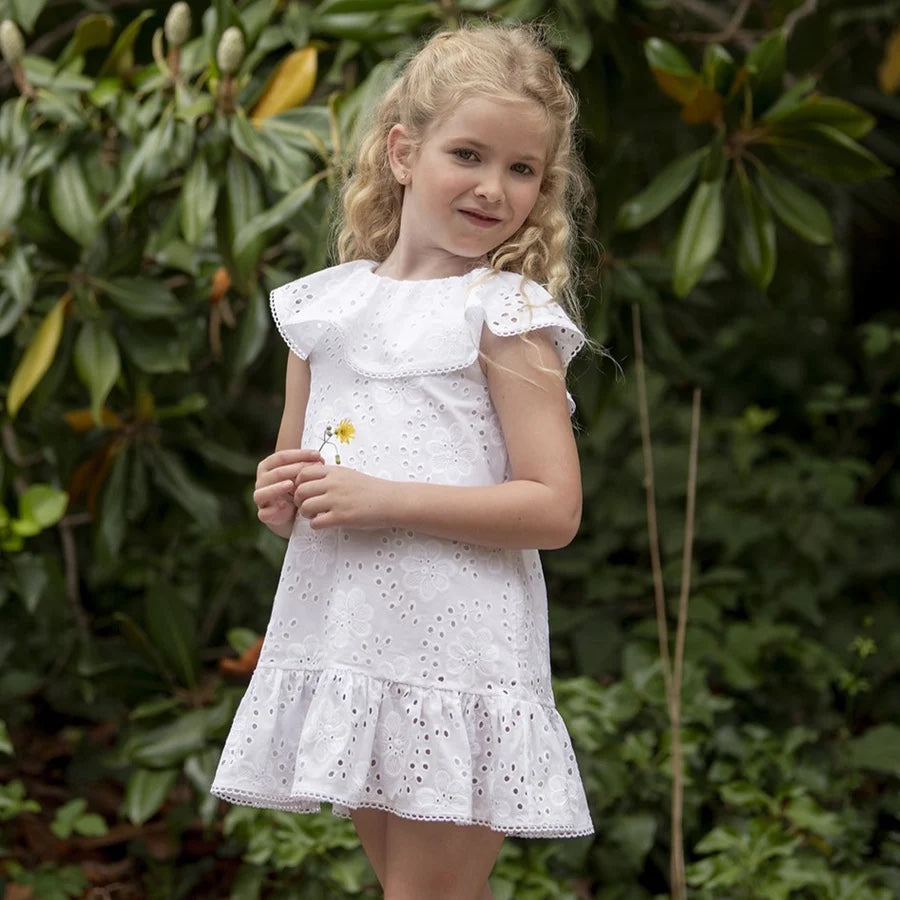 White eyelet dress". Coco Aqua White eyelet dress". Coco Aqua