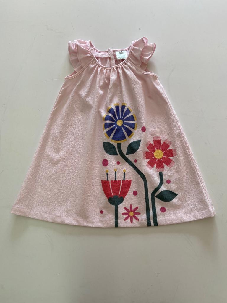 Baby frock 2024 flowers design